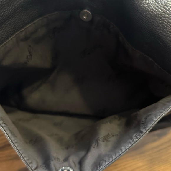 Fossil Black Leather Messenger Crossbody Bag Card Organizer Pockets 75082 *READ* - Picture 10 of 16